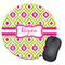 Ogee Ikat Round Mouse Pad (Personalized)
