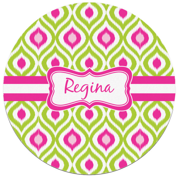 Ogee Ikat Round Mousepad - APPROVAL