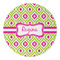 Ogee Ikat Round Paper Coaster - Approval