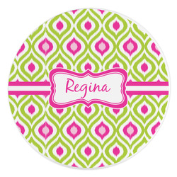 Ogee Ikat Round Stone Trivet (Personalized)