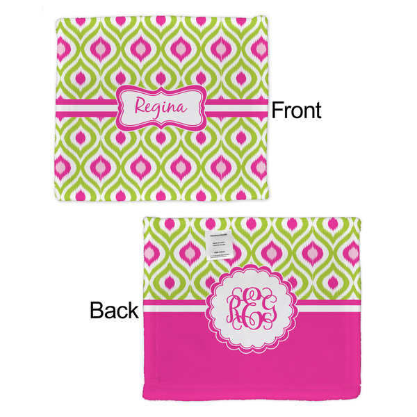 Ogee Ikat Security Blanket - Front & Back View