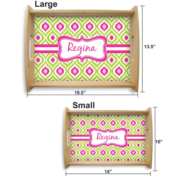 Ogee Ikat Serving Tray Wood Sizes