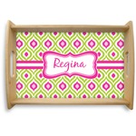 Ogee Ikat Natural Wooden Tray - Small (Personalized)