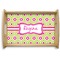 Ogee Ikat Natural Wooden Tray - Small (Personalized)