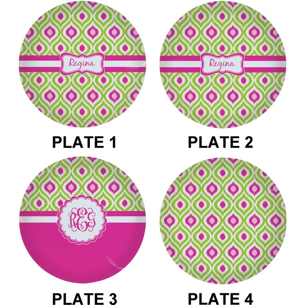 Ogee Ikat Set of Lunch / Dinner Plates (Approval)