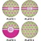 Ogee Ikat Set of Lunch / Dinner Plates (Approval)