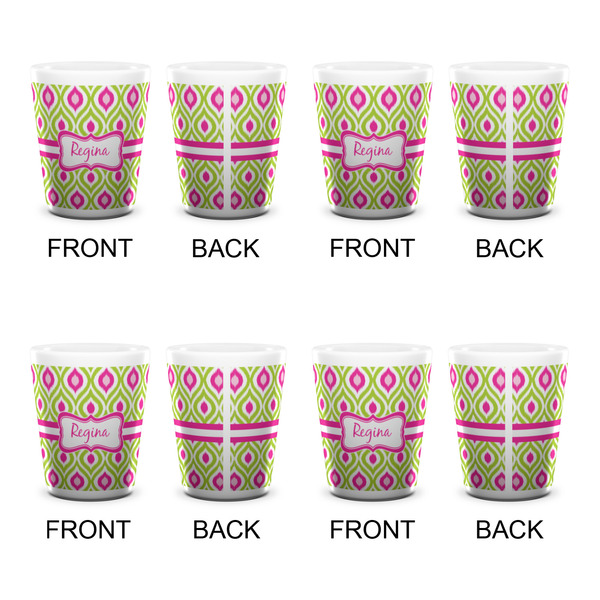 Ogee Ikat Shot Glass - White - Set of 4 - APPROVAL