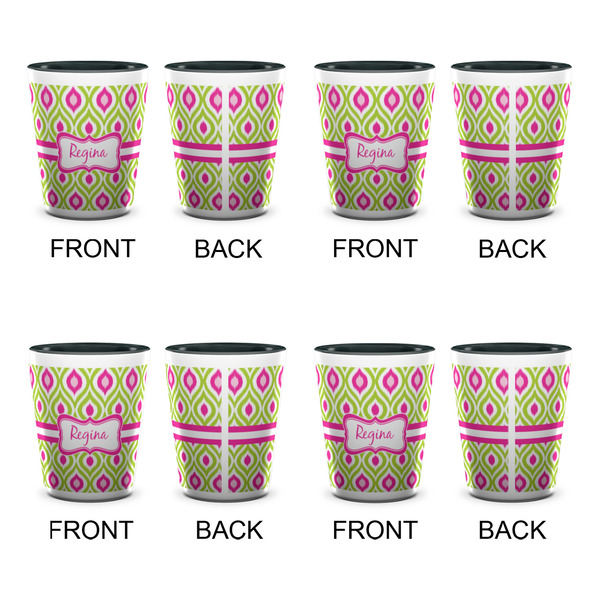 Ogee Ikat Shot Glassess - Two Tone - Set of 4 - APPROVAL