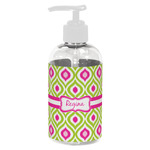 Ogee Ikat Plastic Soap / Lotion Dispenser (8 oz - Small - White) (Personalized)