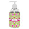 Ogee Ikat Plastic Soap / Lotion Dispenser (8 oz - Small - White) (Personalized)