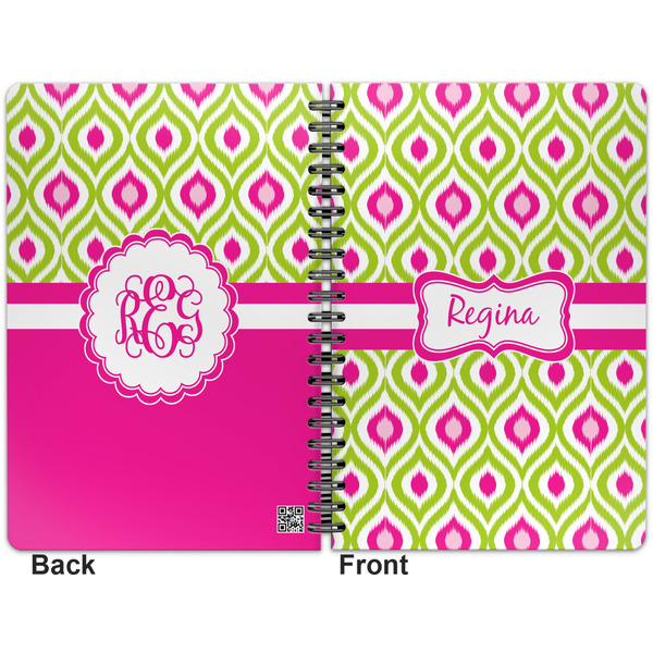 Ogee Ikat Spiral Journal 7 x 10 - Apvl