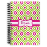 Ogee Ikat Spiral Notebook - 7x10 w/ Name or Text