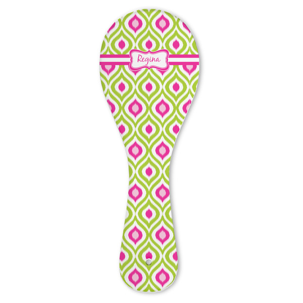 Custom Ogee Ikat Ceramic Spoon Rest (Personalized)