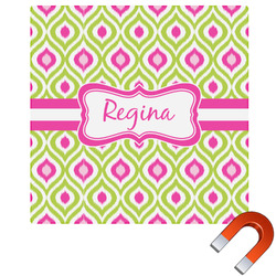 Ogee Ikat Square Car Magnet - 6" (Personalized)