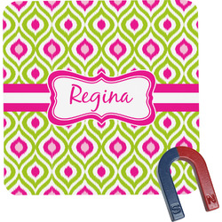 Ogee Ikat Square Fridge Magnet (Personalized)