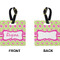 Ogee Ikat Square Luggage Tag (Front + Back)