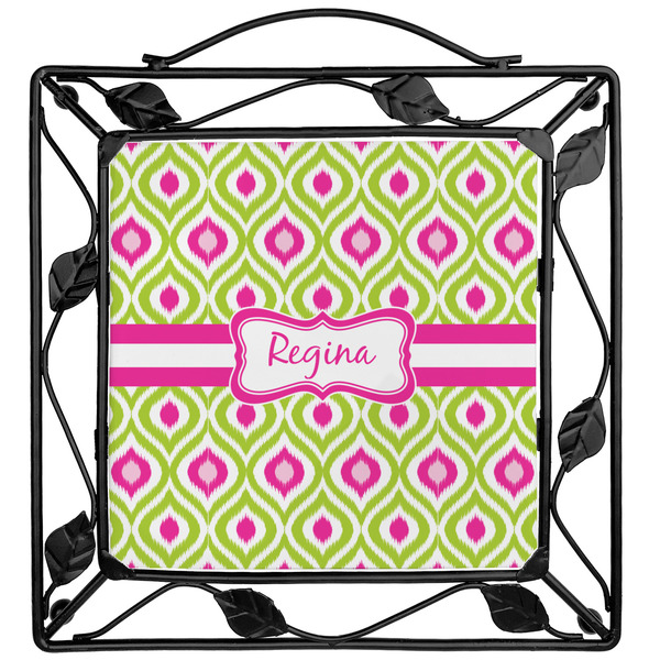 Custom Ogee Ikat Square Trivet (Personalized)