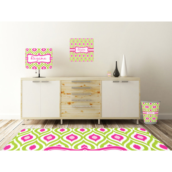 Ogee Ikat Square Wall Decal Wooden Desk