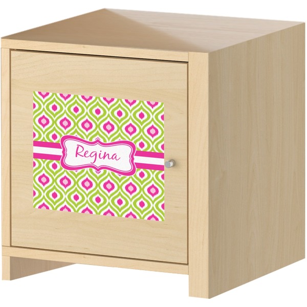 Ogee Ikat Square Wall Decal on Wooden Cabinet
