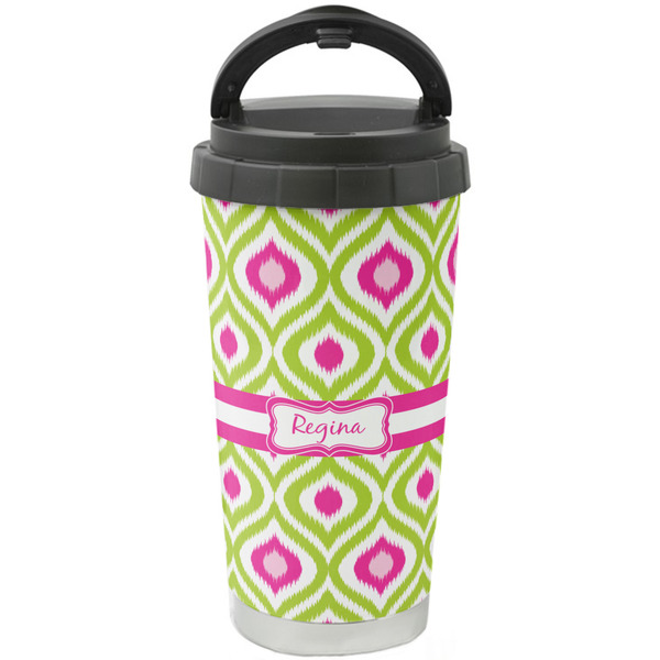 Custom Ogee Ikat Stainless Steel Coffee Tumbler (Personalized)