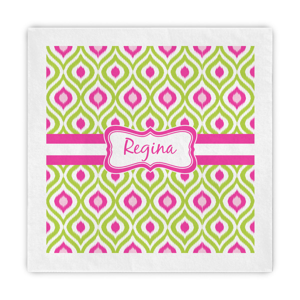 Custom Ogee Ikat Decorative Paper Napkins (Personalized)