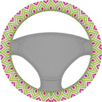 Ogee Ikat Steering Wheel Cover