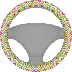 Ogee Ikat Steering Wheel Cover (Personalized)