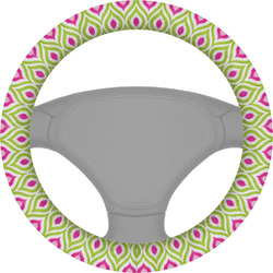 Ogee Ikat Steering Wheel Cover