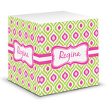 Ogee Ikat Sticky Note Cube (Personalized)