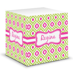 Ogee Ikat Sticky Note Cube (Personalized)