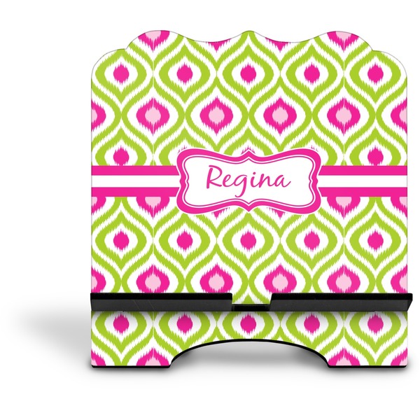 Ogee Ikat Stylized Tablet Stand - Front without iPad