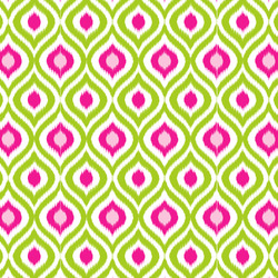 Ogee Ikat Fabric by the Yard - Spun Polyester Poplin