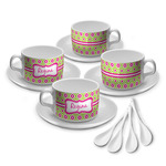 Ogee Ikat Tea Cup - Set of 4 (Personalized)