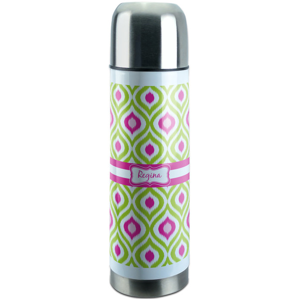 Custom Ogee Ikat Stainless Steel Thermos (Personalized)
