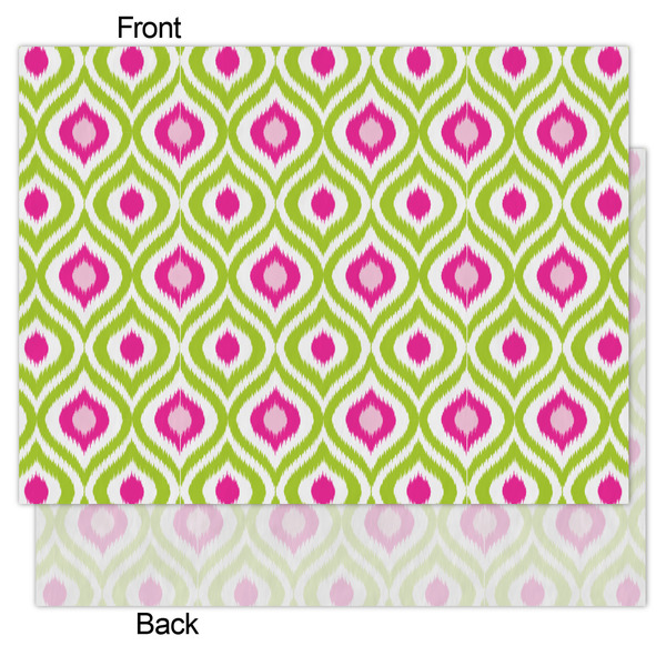 Ogee Ikat Tissue Paper - Heavyweight - Medium - Front & Back