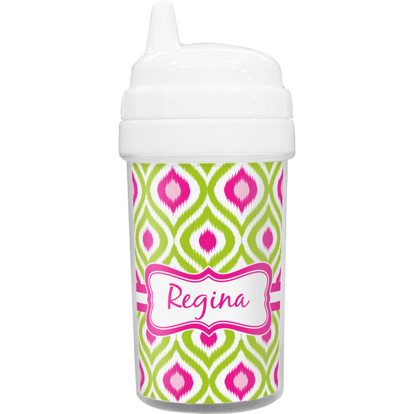 Custom Ogee Ikat Toddler Sippy Cup (Personalized)