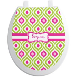 Ogee Ikat Toilet Seat Decal (Personalized)