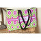 Ogee Ikat Tote w/Black Handles - Lifestyle View