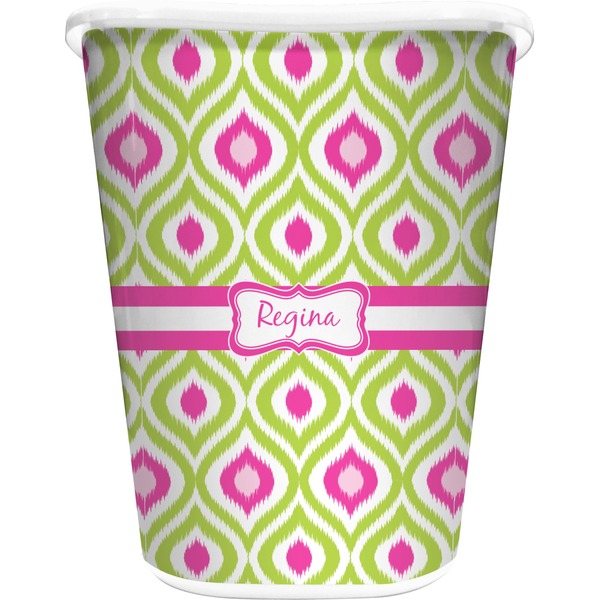 Custom Ogee Ikat Waste Basket (Personalized)