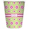 Ogee Ikat Trash Can White