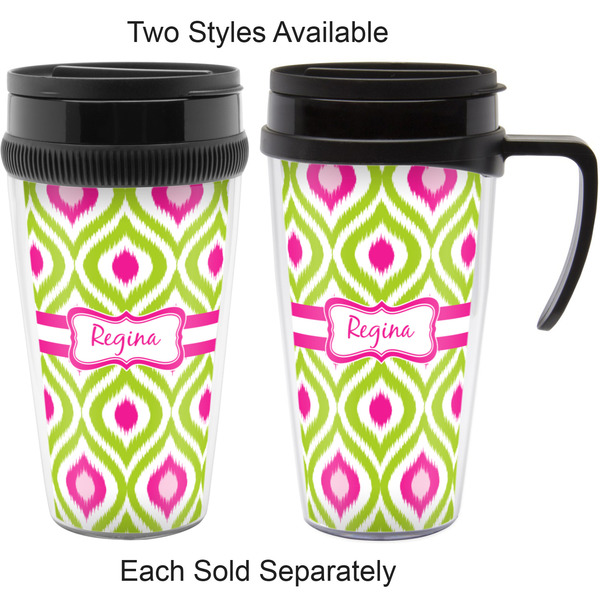Ogee Ikat Travel Mugs - with & without Handle