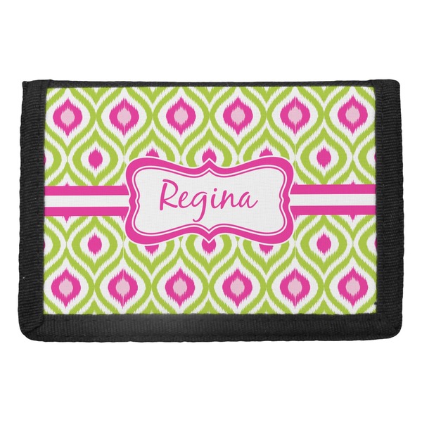 Custom Ogee Ikat Trifold Wallet (Personalized)