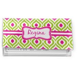Ogee Ikat Vinyl Checkbook Cover (Personalized)