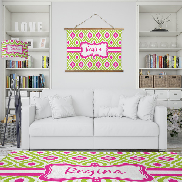 Ogee Ikat Wall Hanging Tapestry - IN CONTEXT