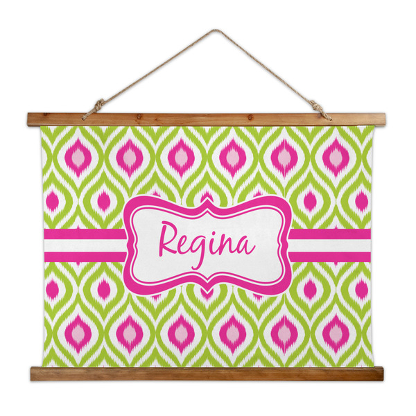 Custom Ogee Ikat Wall Hanging Tapestry - Wide (Personalized)