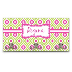 Ogee Ikat Wall Mounted Coat Rack (Personalized)