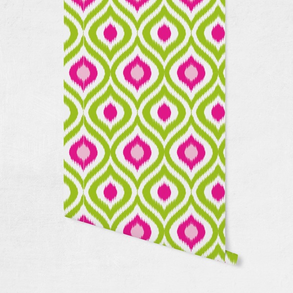 Ogee Ikat Wallpaper on Wall