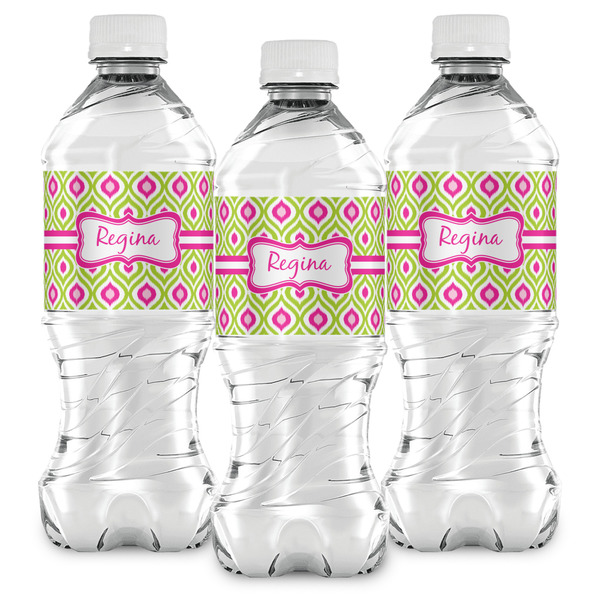 Ogee Ikat Water Bottle Labels - Front View