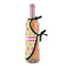 Ogee Ikat Wine Bottle Apron - DETAIL WITH CLIP ON NECK