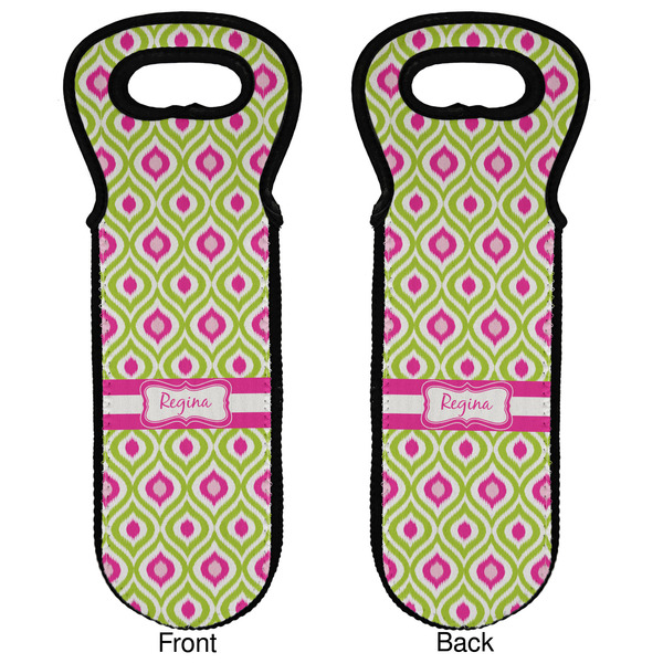 Ogee Ikat Wine Tote Front & Back